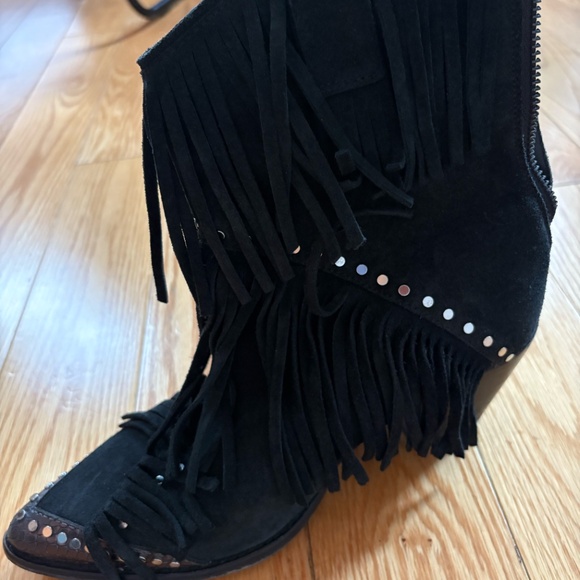 Zoltaire and Zadig Carla Plus Fringed Western Boot - Picture 4 of 6